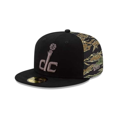 Washington Wizards Gorra | New Era NBA Camo Panel 59fifty Fitted Cap Mexico - Negros